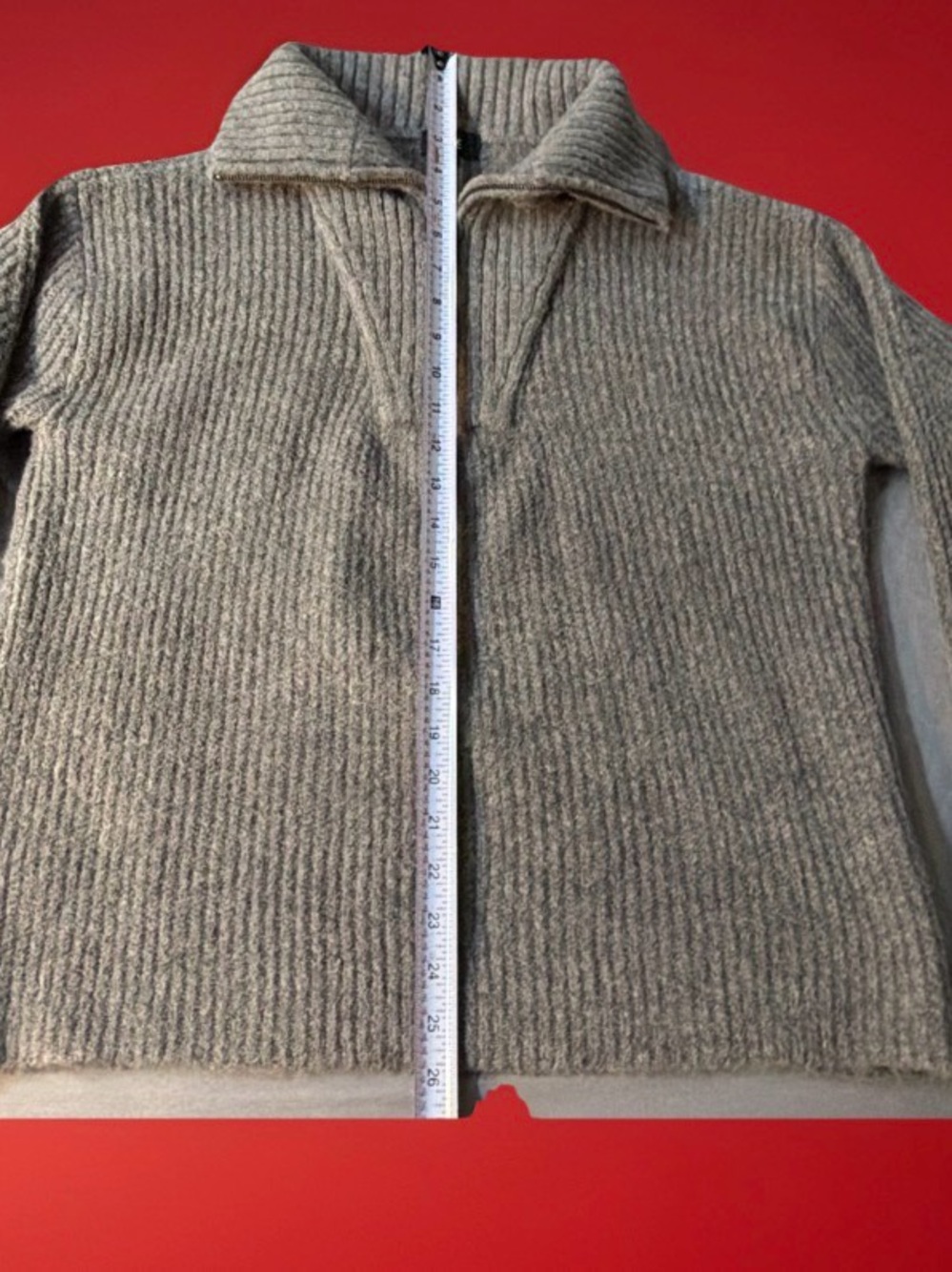 Line the Label women’s S/P Ribbed Half-Zip Sweater - grey